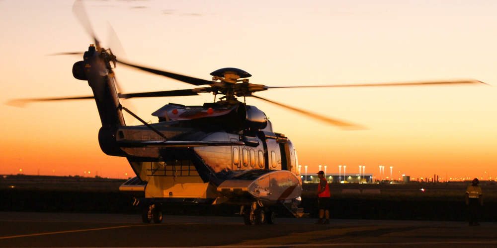 Bristow Helo sunset